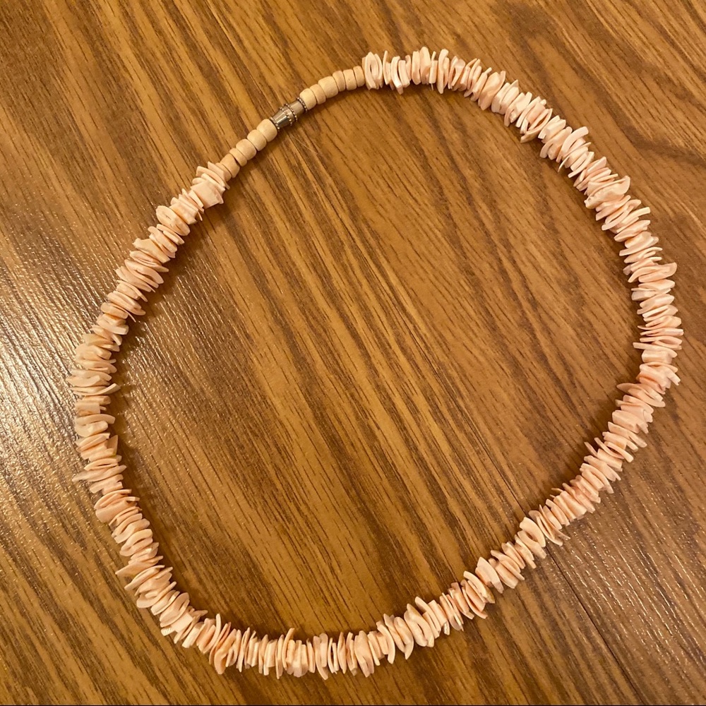 Puka Shell Necklace - Peach